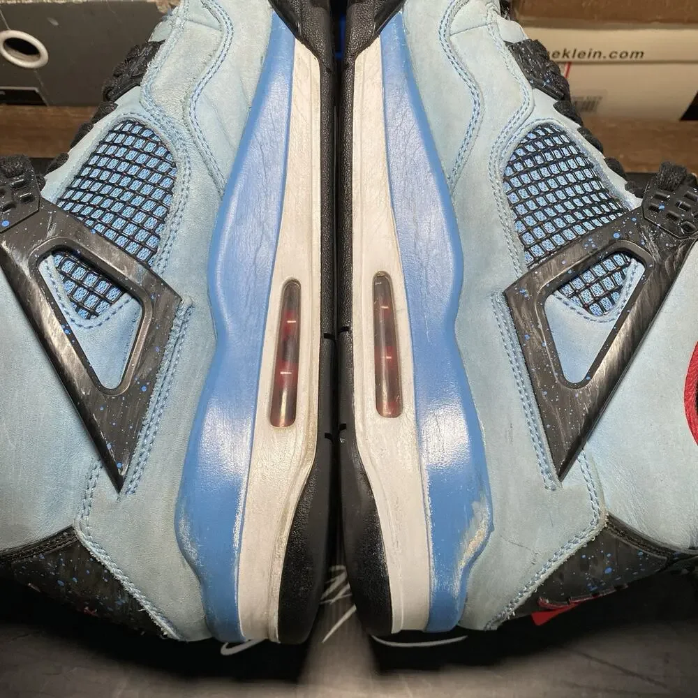 Men's Air Jordan 4 Retro Travis Scott Cactus Jack Blue Size 12 Shoe (308497-406)